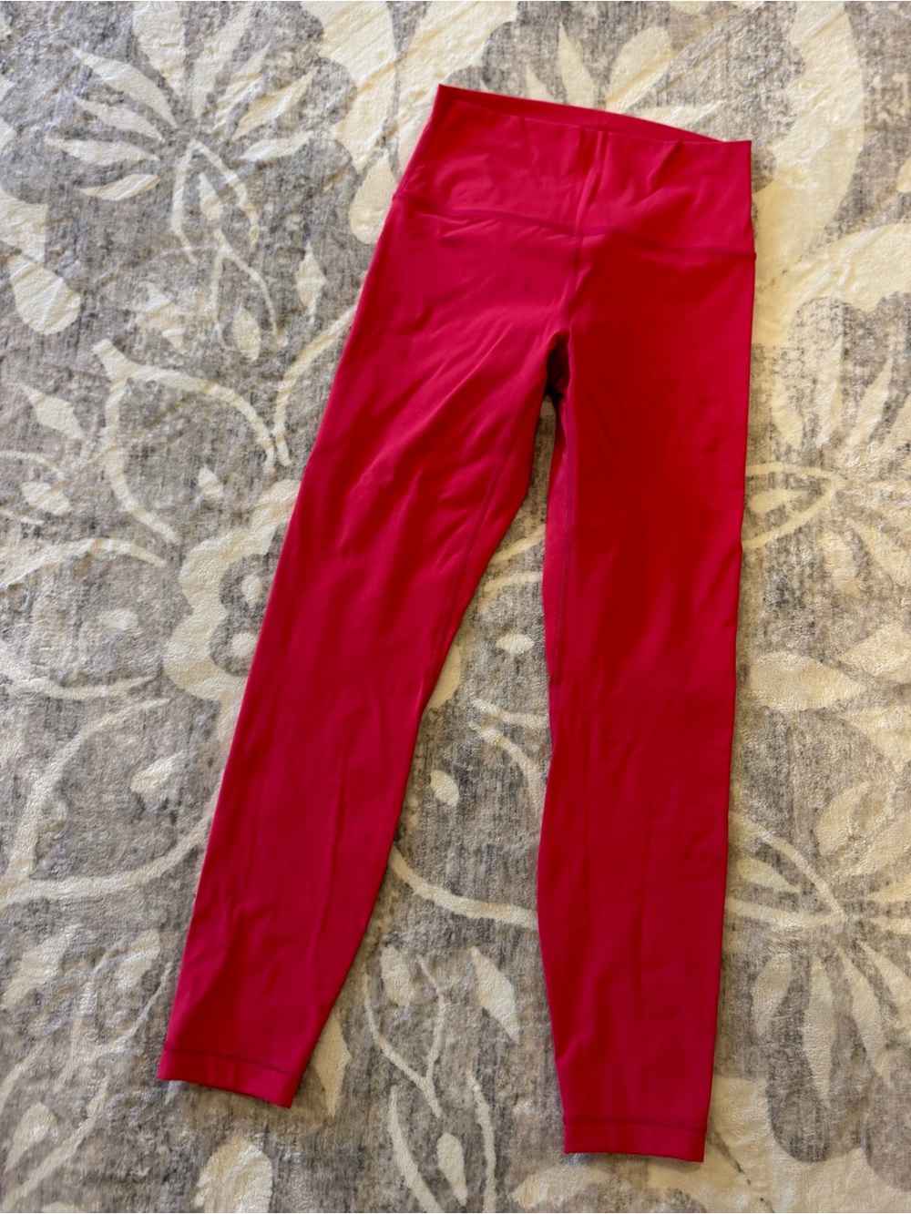 Women's High-Rise Red Active Leggings